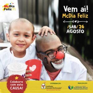 Leia mais sobre o artigo Vem aí, McDia Feliz 2017 do Hospital do Câncer Aldenora Bello!