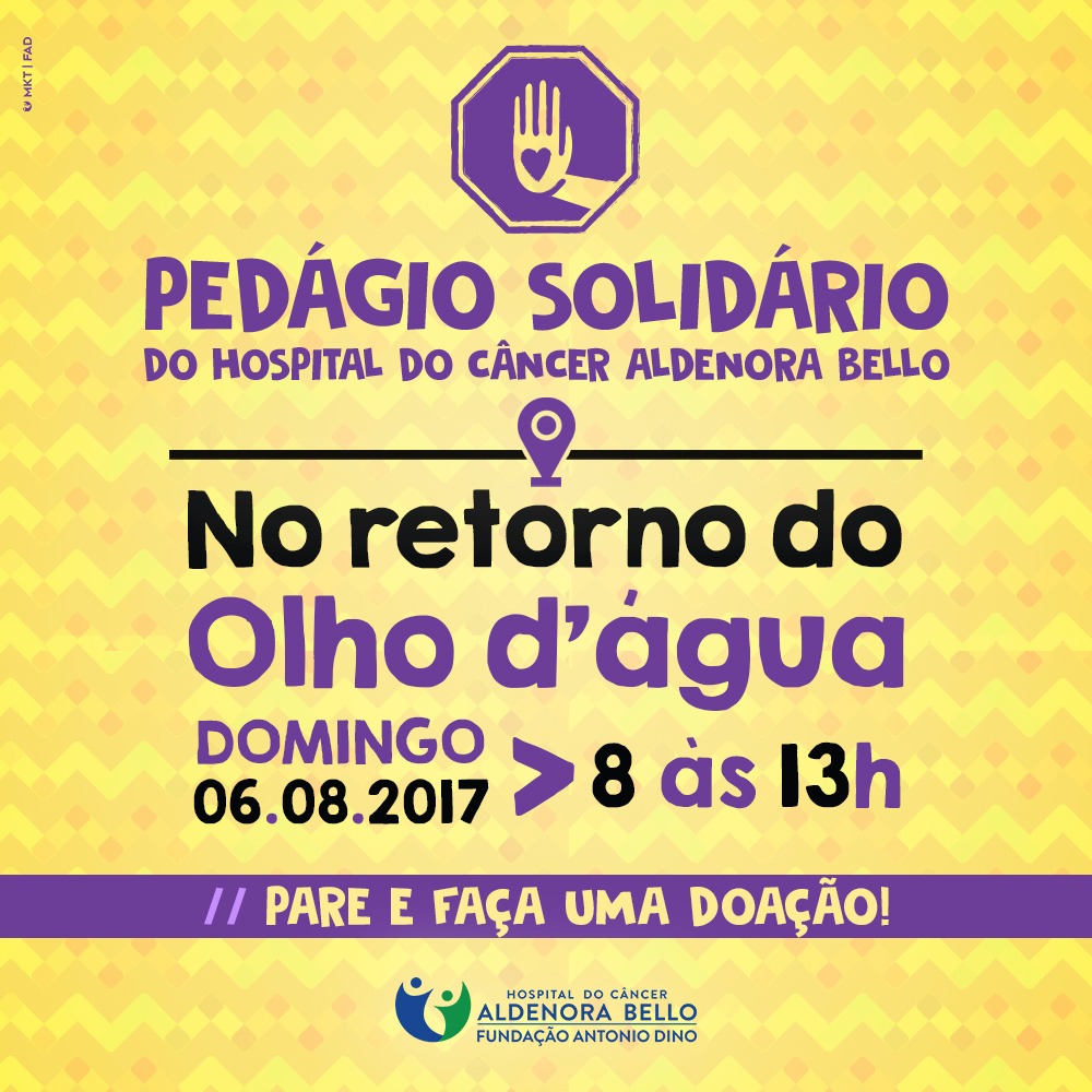 Leia mais sobre o artigo Pedágio Solidário do Hospital do Câncer Aldenora Bello